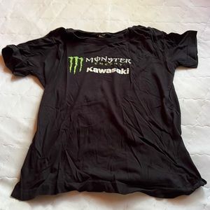 Kawasaki monster energy fitted ladies tee
